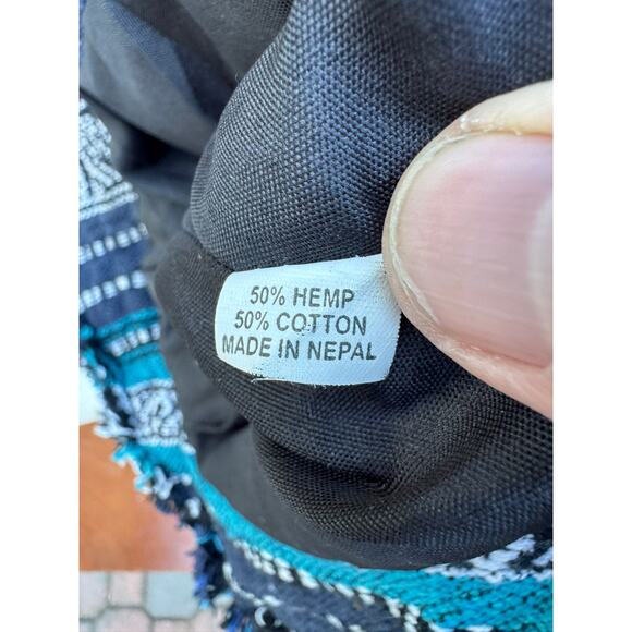 Made in Nepal Handmade Hemp Patchwork BOHO Hippie Hat Womens One Size - Picture 7 of 7